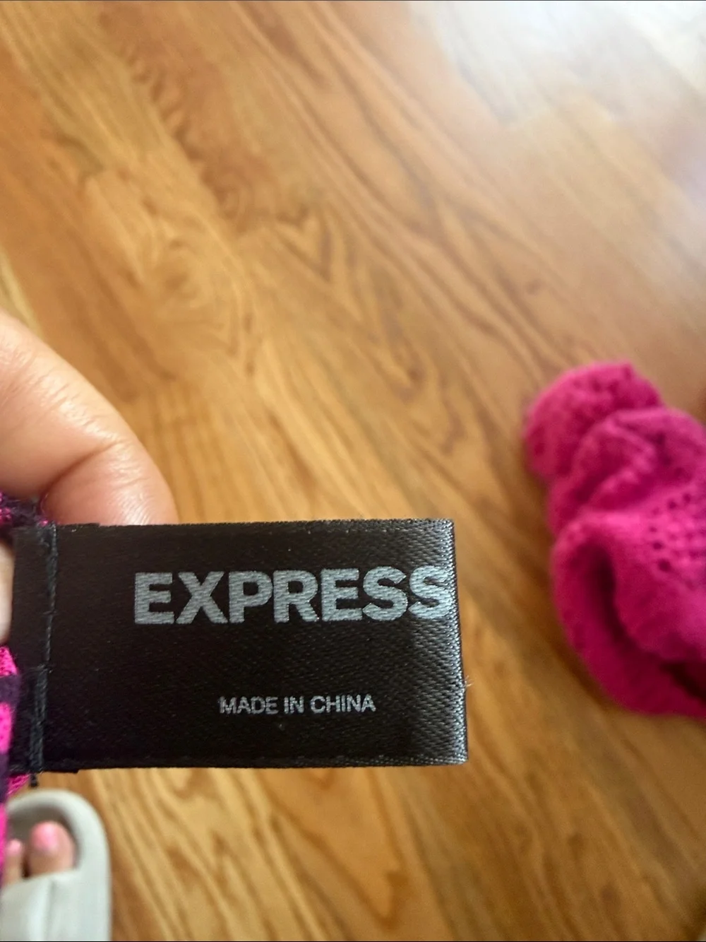 Express Pink and Black Striped Wrap scarf soft rayon